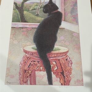 Two Certified Prints by Bet Borgeson!  One of Cat.🐈‍⬛ One of Birds. 🐦